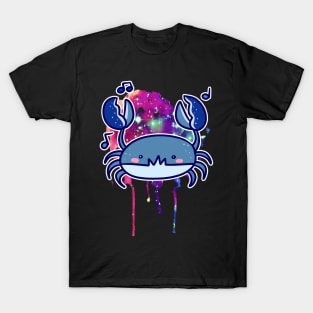 Blue Crab - Watercolor Space Splatter T-Shirt